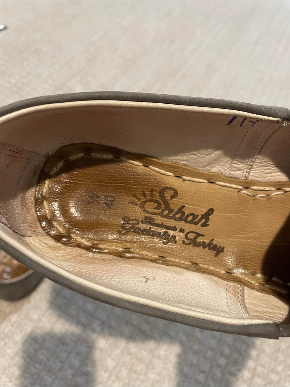 Sabah Taupe Suede Slip-On Flats - Picture 4 of 13